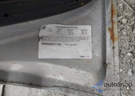 2000 Oldsmobile Intrigue Gx z USA, uszkodzony, nr VIN 1G3WH52H3YF117485